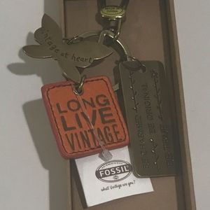 Fossil Accessories - Fossil Butterfly "Vintage at Heart" Keychain - NWT Fossil Accessories - Fossil Butterfly "Vintage at Heart" Keychain - NWT